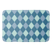 Blue Argyle  Pattern Badmat (Voorkant)