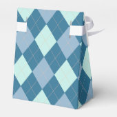 Blue Argyle  Pattern Bedankdoosjes (Achterkant)