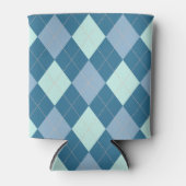 Blue Argyle  Pattern Blikjeskoeler (Voorkant)