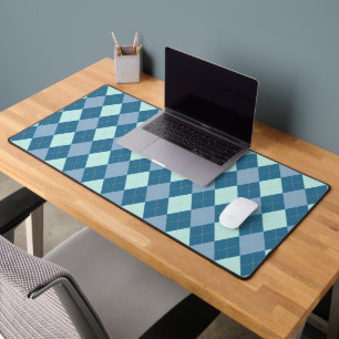 Blue Argyle  Pattern Bureaumat