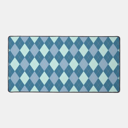 Blue Argyle  Pattern Bureaumat (Voorkant)