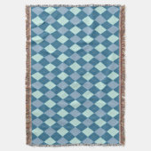 Blue Argyle  Pattern Deken (Voorkant Verticaal)