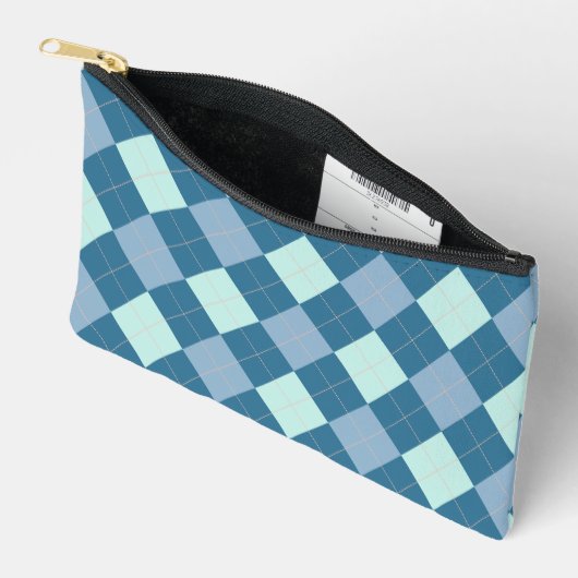 Blue Argyle  Pattern Etui (Open)