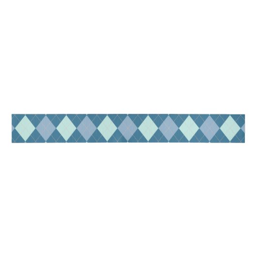 Blue Argyle  Pattern Grosgrain Lint (Voorkant)