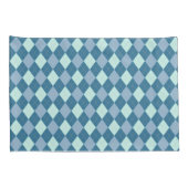 Blue Argyle  Pattern Kussensloop (Achterkant-Rechts)