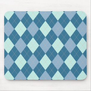 Blue Argyle Pattern Muismat