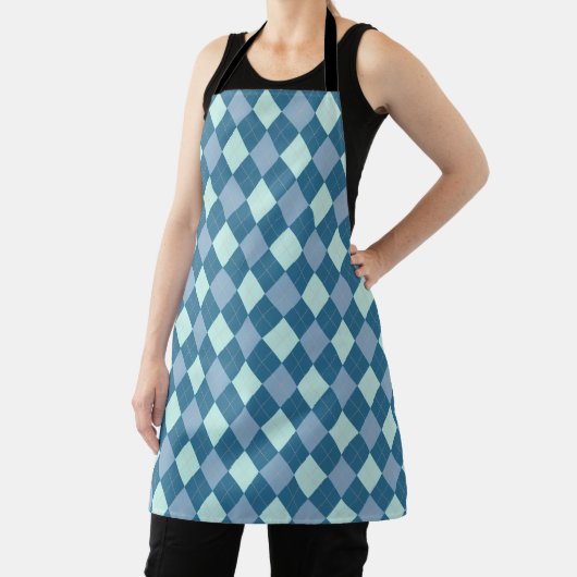 Blue Argyle  Pattern Schort (Insitu)