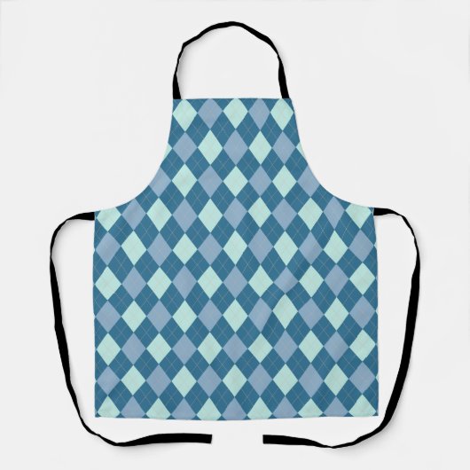Blue Argyle  Pattern Schort (Voorkant)