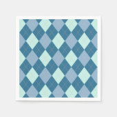 Blue Argyle  Pattern Servet (Voorkant)
