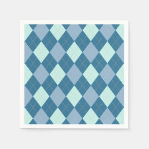 Blue Argyle Pattern Servet