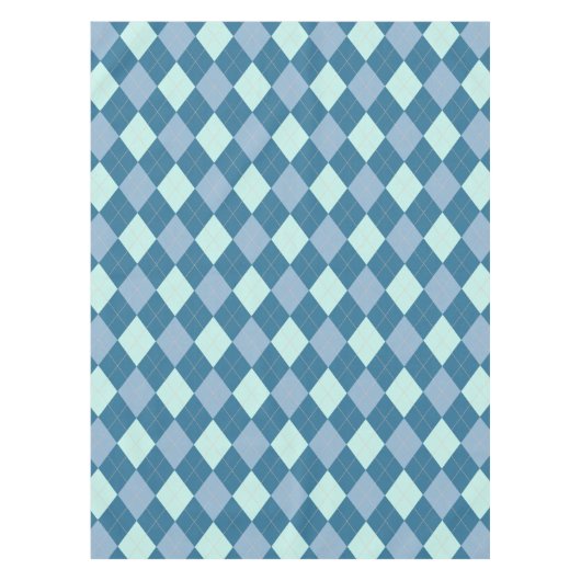 Blue Argyle  Pattern Tafelkleed (Voorkant)