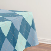 Blue Argyle  Pattern Tafelkleed (Voorbeeld)
