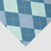Blue Argyle  Pattern Tissuepapier (Detail)