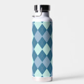 Blue Argyle  Pattern Waterfles (Rechts)