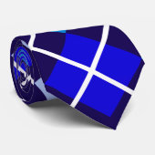 Blue Argyle Stropdas (Opgerold)