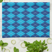 Blue Argyle Towel Theedoek (Gevouwen)