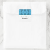 Blue Argyle Wedding Stickers (Tas)