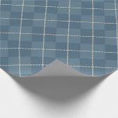 Blue Argyle Wrapping Paper Cadeaupapier (Hoek)