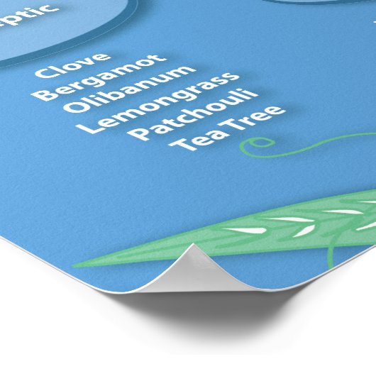 Blue Aromatherapie Chart Poster (Hoek)