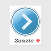 Blue Arrow-Button - rechts Sticker (Vel)
