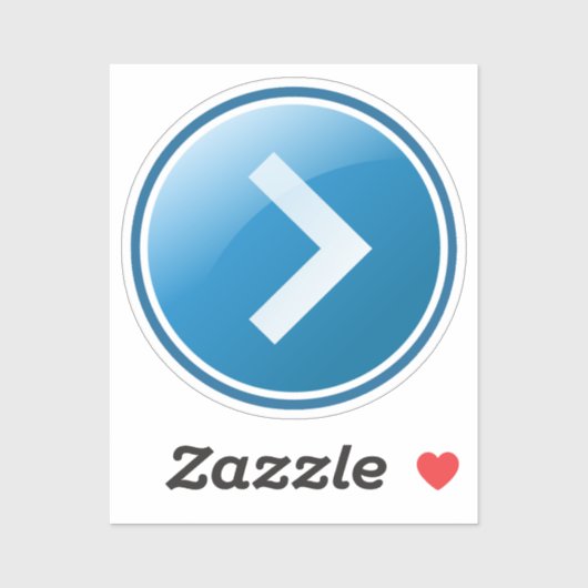 Blue Arrow-Button - rechts Sticker (Vel)