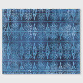 Blue Art Deco Cadeaupapier (Vlak)