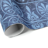 Blue Art Deco Cadeaupapier (Rol Hoek)