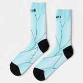Blue Art Deco Design Sokken (Links)