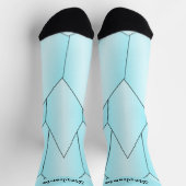 Blue Art Deco Design Sokken (Top)