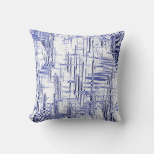 Blue Art Deco Kussen