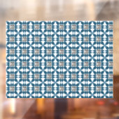 Blue Art Deco Patroon Raamsticker (Vel 2)