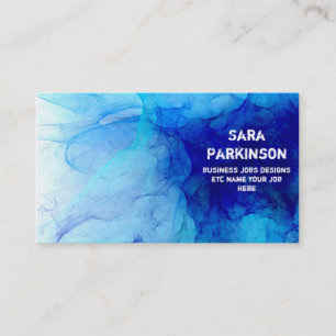 blue art ink motion beau carte de visite