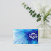blue art ink motion beau carte de visite (Debout devant)