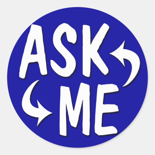 Blue Ask Me Stickers (Voorkant)