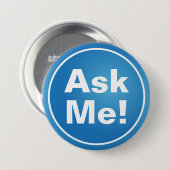 Blue Ask me Text Button (Voorkant /achterkant)