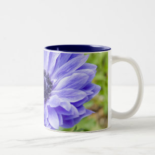Blue Aster Flower Coffee Cup Tweekleurige Koffiemok