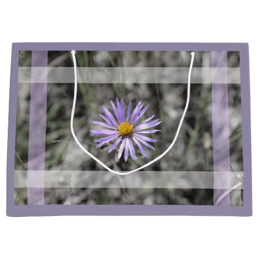 Blue Aster Flower Groot Cadeauzakje (Voorkant)