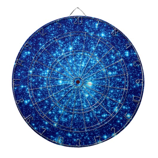 Blue Astral Glitter Dartbord (Voorkant)