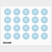 Blue Athletic 01 1er Stickers Baby shower d'annive (Feuille)