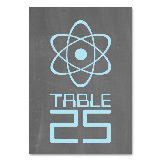 Blue Atomic Chalkboard Table Kaart (Voorkant)