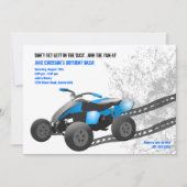 Blue ATV Invitation Kaart (Voorkant)