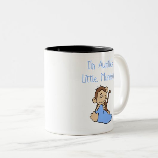 Blue Auntie's aap Tweekleurige Koffiemok (Voorkant rechts)