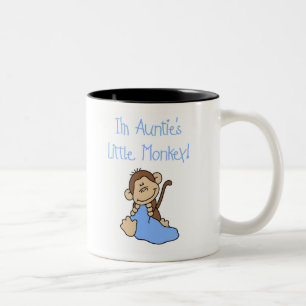 Blue Auntie's aap Tweekleurige Koffiemok