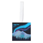 Blue Aurora Kubus Ornament (Voorkant)