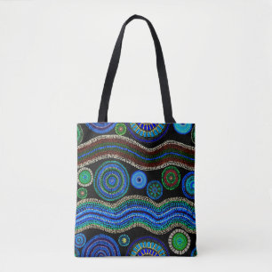 Blue Australian Dot Painting Draagtas