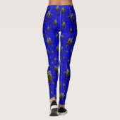 Blue Australian Frill Neck Lizard Pattern Leggings (Achterkant)