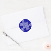 Blue Autism Puzzle Peice Ronde Sticker (Envelop)