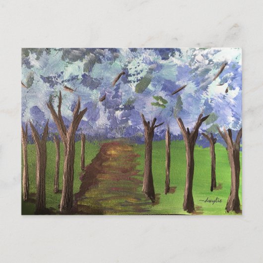 Blue Autumn Bossen Briefkaart (Voorkant)