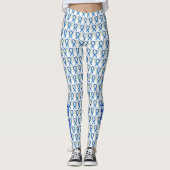 Blue Awareness Ribbon Angel Custom Word Leggings (Voorkant)
