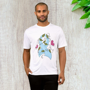 Blue Awareness Ribbon Mannen Actief T-shirt